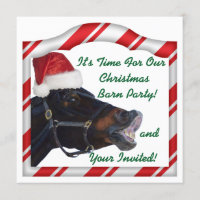Navidades Fiesta de caballos ecuestres Pony Barn