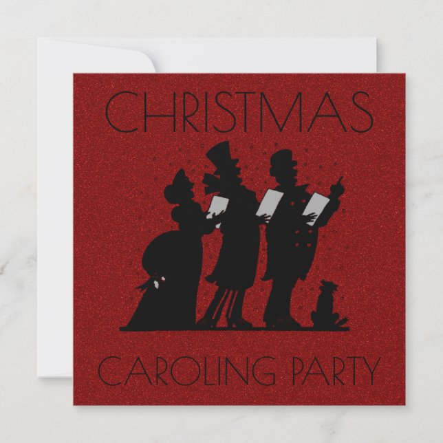 Invitación Navidades Fiesta de carga| Purpurina de Faux de Vi (Anverso)