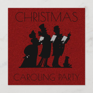 Invitación Navidades Fiesta de carga  Purpurina de Faux de Vi