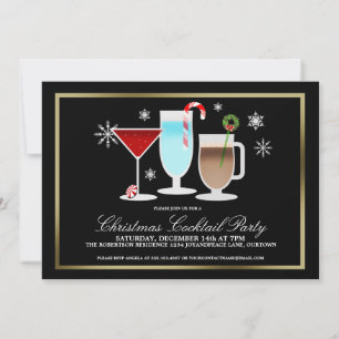 Invitación Navidades Fiesta de cócteles