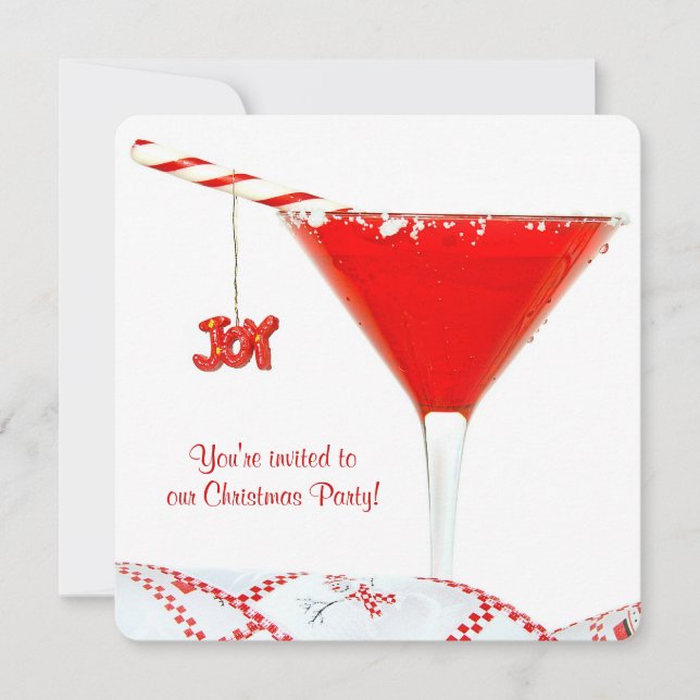 Invitación Navidades Fiesta de cócteles (Anverso)