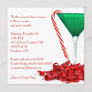 Invitación Navidades Fiesta de cócteles