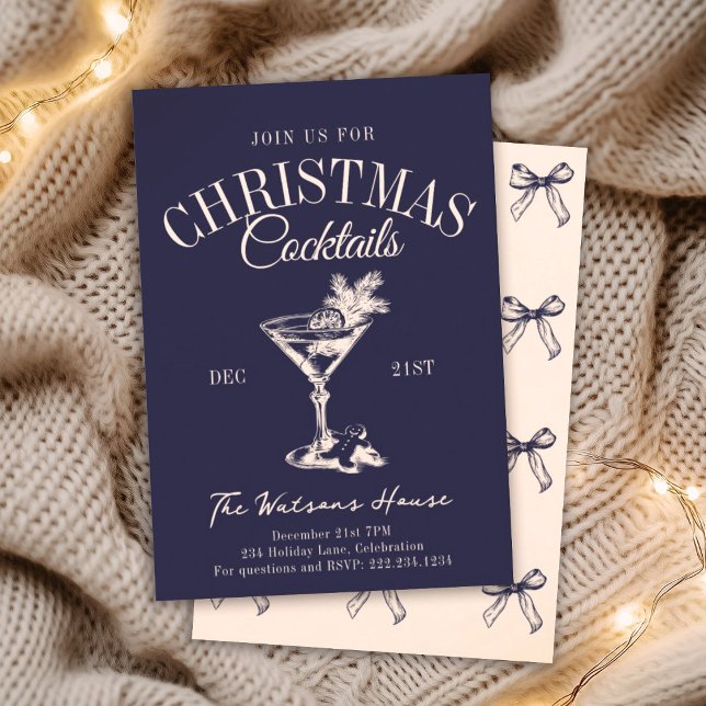 Invitación Navidades Fiesta de cócteles Club Social de vacaci (Subido por el creador)