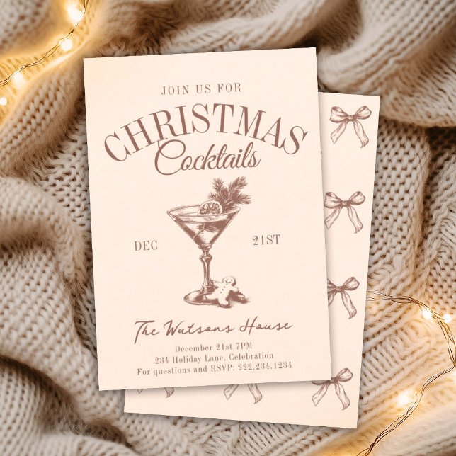 Invitación Navidades Fiesta de cócteles Club Social de vacaci (Subido por el creador)