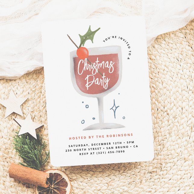 Invitación Navidades Fiesta de cócteles | Diversión y bebidas (Subido por el creador)