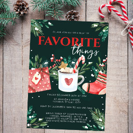 Invitación Navidades Fiesta de Cosas Favoritas de la Fiesta V