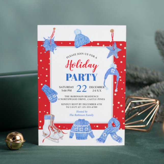 Invitación Navidades fiesta de feriado de invierno hace frío  (Subido por el creador)