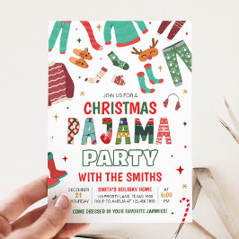 Invitación Navidades Fiesta de Holiday Pajama