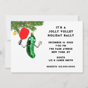 Invitación Navidades Fiesta de Holiday Pickleball