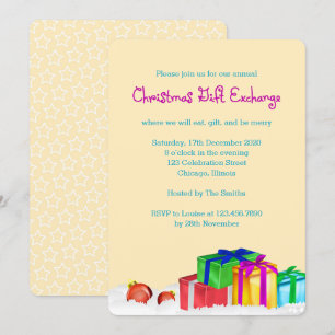 Invitación Navidades Fiesta de intercambio de regalos