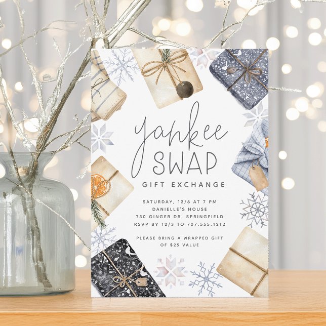 Invitación Navidades Fiesta de intercambio de regalos de yanq (Subido por el creador)