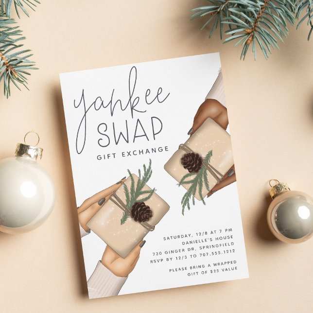 Invitación Navidades Fiesta de intercambio de regalos de yanq (Subido por el creador)