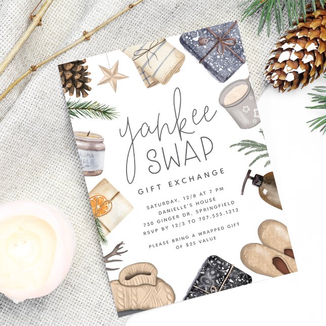 Invitación Navidades Fiesta de intercambio de regalos de yanq (Subido por el creador)