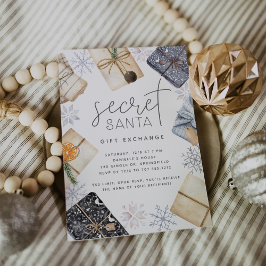 Invitación Navidades Fiesta de intercambio de regalos secreto