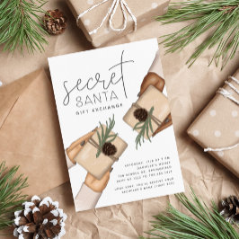 Invitación Navidades Fiesta de intercambio de regalos secreto