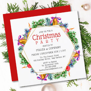 Invitación Navidades Fiesta de Navidades corporativos moderno