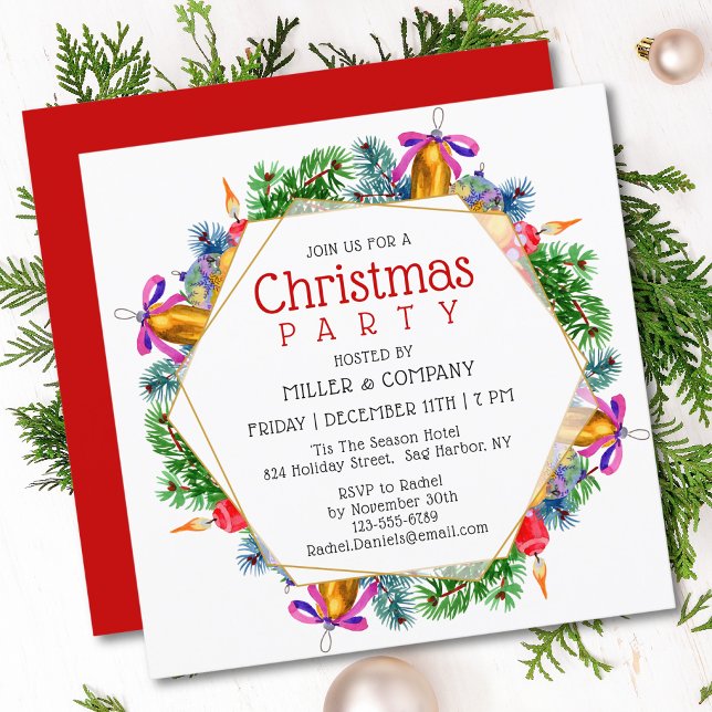 Invitación Navidades Fiesta de Navidades corporativos moderno (Subido por el creador)
