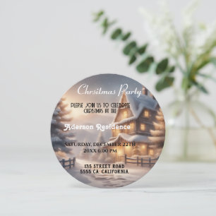 Invitación Navidades Fiesta de Navidades de paisajes invernal