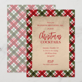 Invitación Navidades Fiesta de Plaid