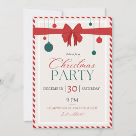 Invitación Navidades fiesta decoración personalizable invitac