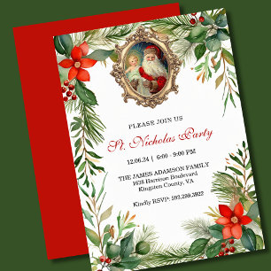 Invitación Navidades Fiesta del Día de la Fiesta de San Nicol