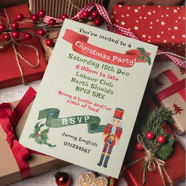 Invitación Navidades Fiesta desnutcracker Niño tamborilero