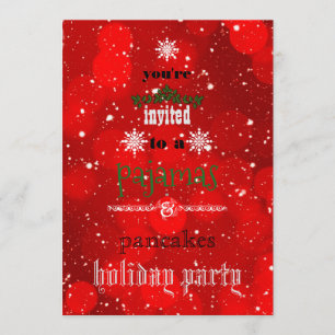 Invitación Navidades Fiesta familiar de pijamas y panqueques