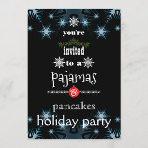 Invitación Navidades Fiesta familiar de pijamas y panqueques