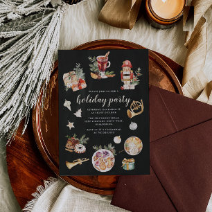 Invitación Navidades Fiesta festiva fiesta de los nutcracker