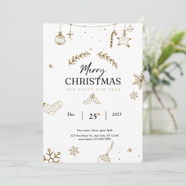 Invitación Navidades Fiesta Fiesta de vacaciones Niños navida (Anverso de pie)