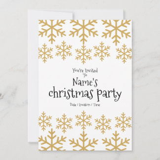 Invitación Navidades Fiesta Gold