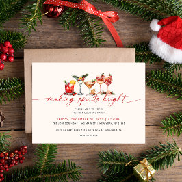 Invitación Navidades Fiesta Holiday Cocktail