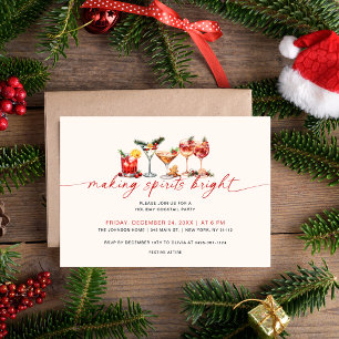 Invitación Navidades Fiesta Holiday Cocktail