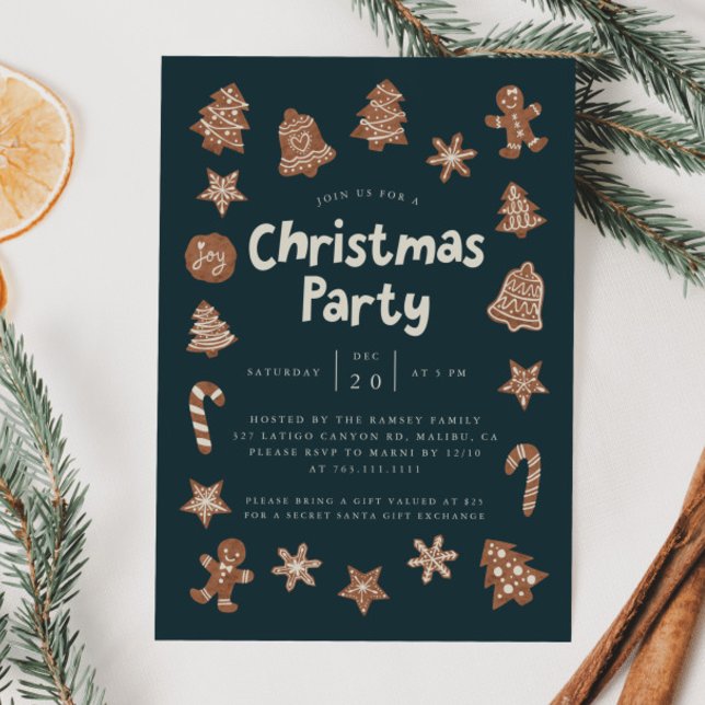 Invitación Navidades Fiesta Holiday Cookies (Subido por el creador)