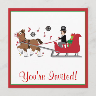 Invitación Navidades Fiesta invitan a Sleigh deshielo