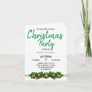 Invitación Navidades fiesta Mistletoe Bells decorativo 2