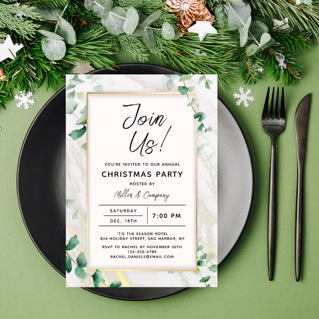 Invitación Navidades Fiesta Moda Floral vacaciones corporativ (Subido por el creador)