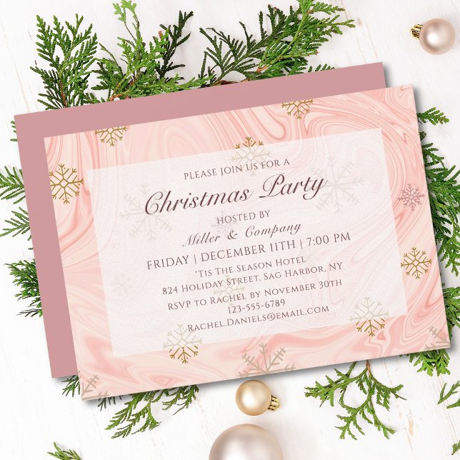 Invitación Navidades Fiesta Moda rosa moderna vacaciones corp (Subido por el creador)