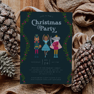 Invitación Navidades Fiesta Nutcracker Green