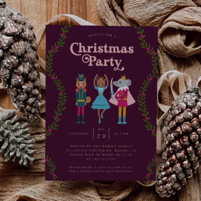 Invitación Navidades Fiesta Nutcracker Red (Subido por el creador)