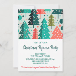 Invitación Navidades Fiesta Pajama Salto de Nieve