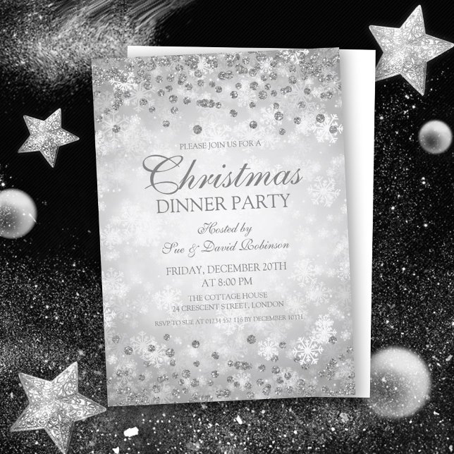 Invitación Navidades Fiesta Purpurina Winter Wonder (Subido por el creador)