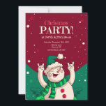 Invitación Navidades Fiesta Snowman<br><div class="desc">Invitación a la fiesta de Navidades, dibujada a mano, que incluye a un muñeco de nieve que se frota. Adecuado para todas las edades. (Imagen de Freepik). La tarjeta es fácil de personalizar con su texto, fuente y color de fuente. ¿No es exactamente lo que buscas? Todos nuestros productos pueden...</div>