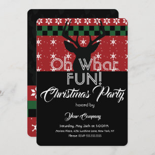 Invitación Navidades Fiesta Sweater Deer Ugly Sweater