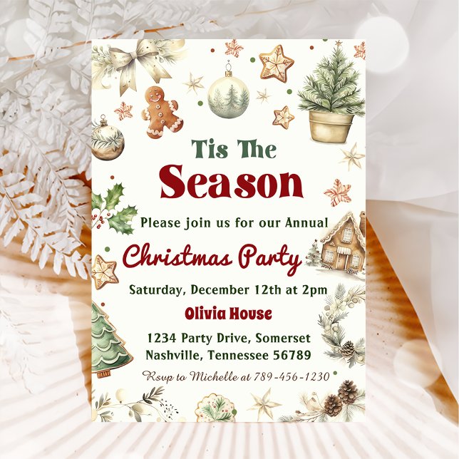Invitación Navidades Fiesta Tis The Season Cookies (Subido por el creador)