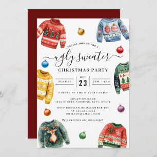 Invitación Navidades Fiesta Ugly Sweater