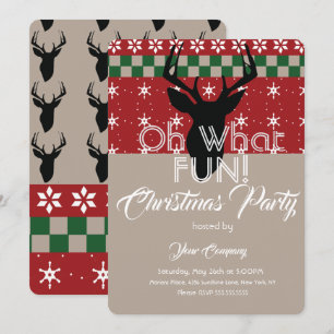 Invitación Navidades Fiesta Ugly Sweater Vintage