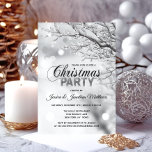 Invitación NAVIDADES FIESTA Winter Wonderland Nieve 3"x5"<br><div class="desc">TAMAÑO: 3x5" - Otros tamaños disponibles Invitaciones del Partido Navidades de Invierno Moderno Personalizado en colores blanco y negro. Fondo en luces intermitentes y nieve, copos de nieve y rama de árbol. Plantilla modificable - simplemente agregue su texto. Todo el texto se puede cambiar de tipo de letra, color y...</div>