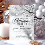 Invitación NAVIDADES FIESTA Winter Wonderland Nieve 3"x5"<br><div class="desc">TAMAÑO: 3x5" - Otros tamaños disponibles Invitaciones del Partido Navidades de Invierno Moderno Personalizado en colores blanco y negro. Fondo en luces intermitentes y nieve, copos de nieve y rama de árbol. Plantilla modificable - simplemente agregue su texto. Todo el texto se puede cambiar de tipo de letra, color y...</div>