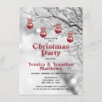 Navidades Fiesta Winter Wonderland Ornaments Rojos